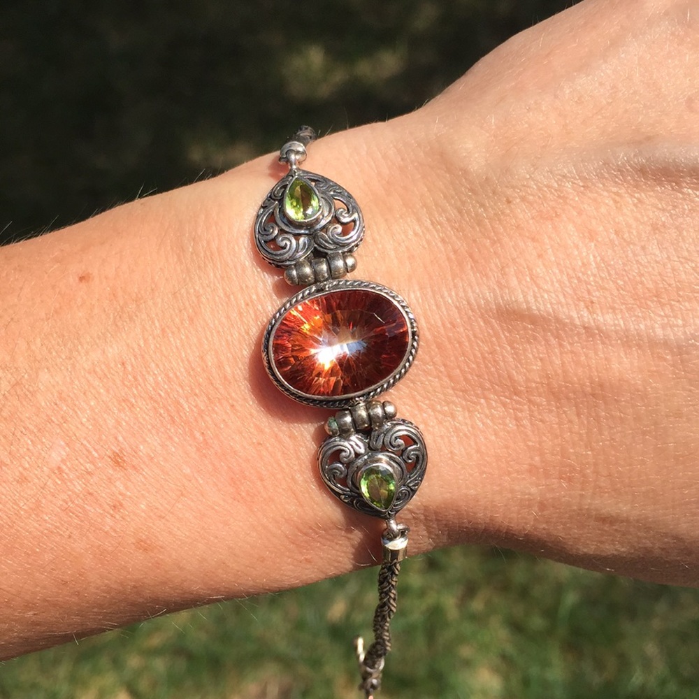 Sterling and stone bracelet